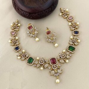 Premium multi stone neckset
