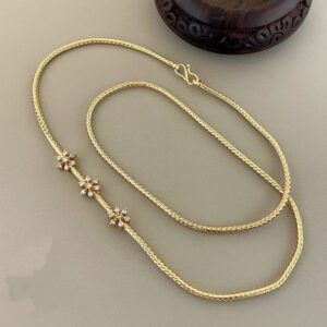 Microplated cz stone daily ues mugappu chain