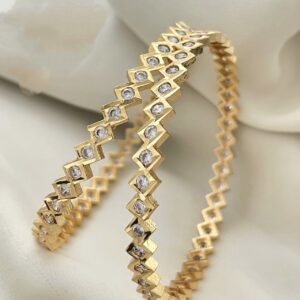 Impon diamond cut stone bangles