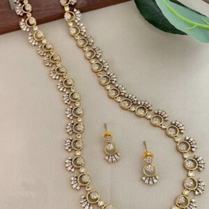 Premium diamond cut stone haram set