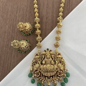 Antique gold finishing lakshmi pendant set