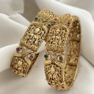 Matte finish gold bangles