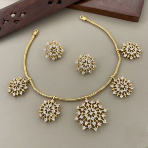 Beautiful diamond cut stone neckset