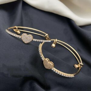 Microplated diamond cut bracelet