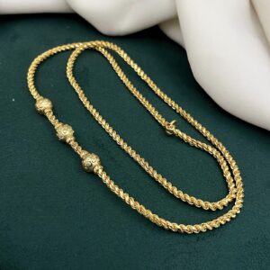 Microplated regular use mugappu chain